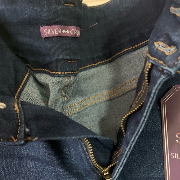 WOMEN’S PLUS 18W JEANS SKINNY DARK DENIM SILVER CRUSH HIGH WAIST STRETCH - Picture 7 of 7